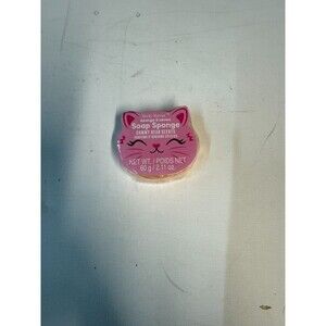 Body Raves Cat Soap Sponge Gummy Bear Scent 2.11 oz Pink Kitty Sealed